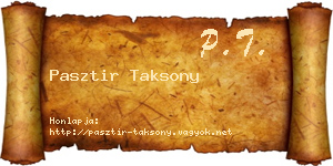 Pasztir Taksony névjegykártya